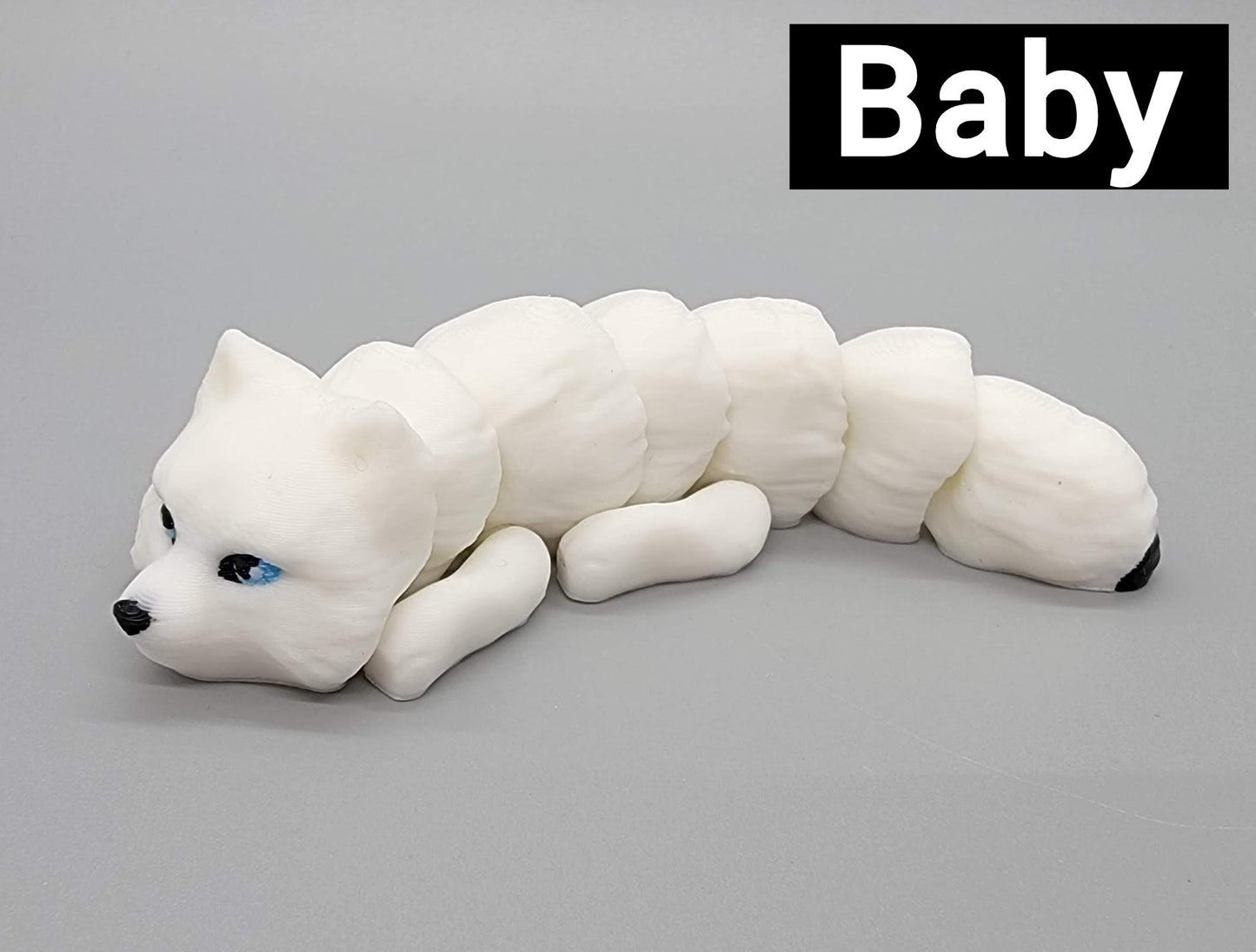 Flexi Arctic Fox Toy or Keychain | Sensory | Fidget