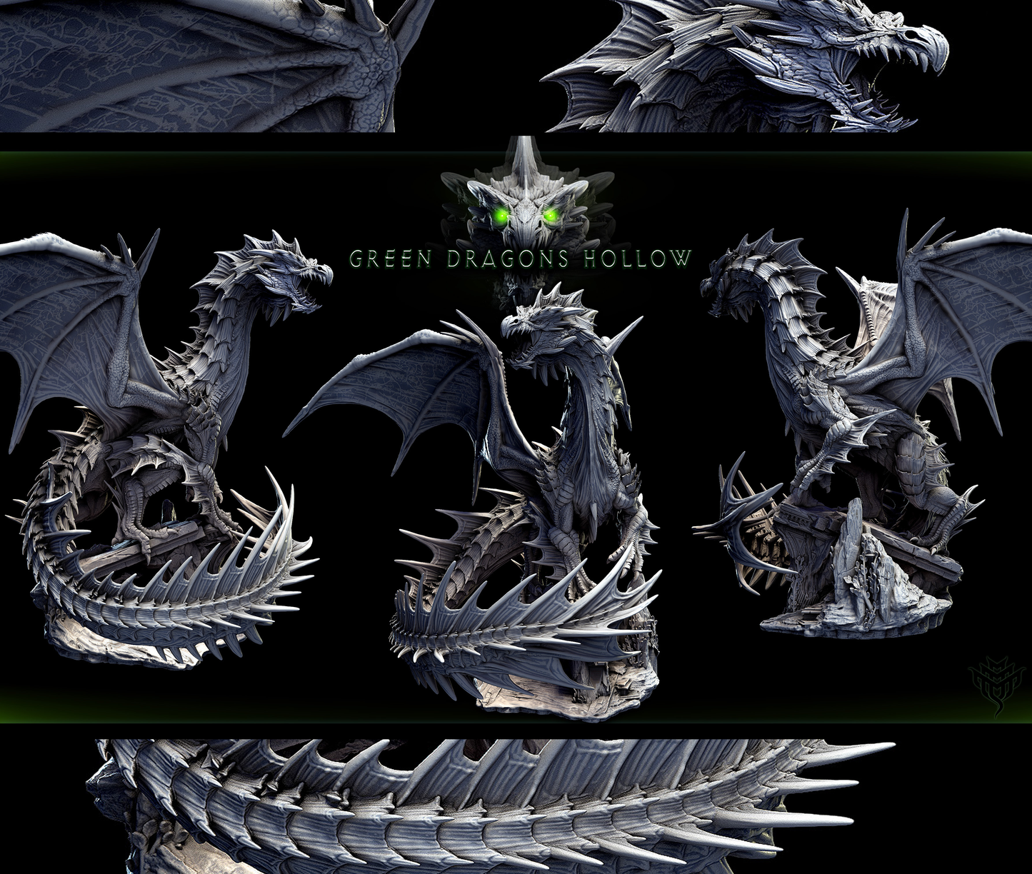 Adult Green Dragon | 2 Poses