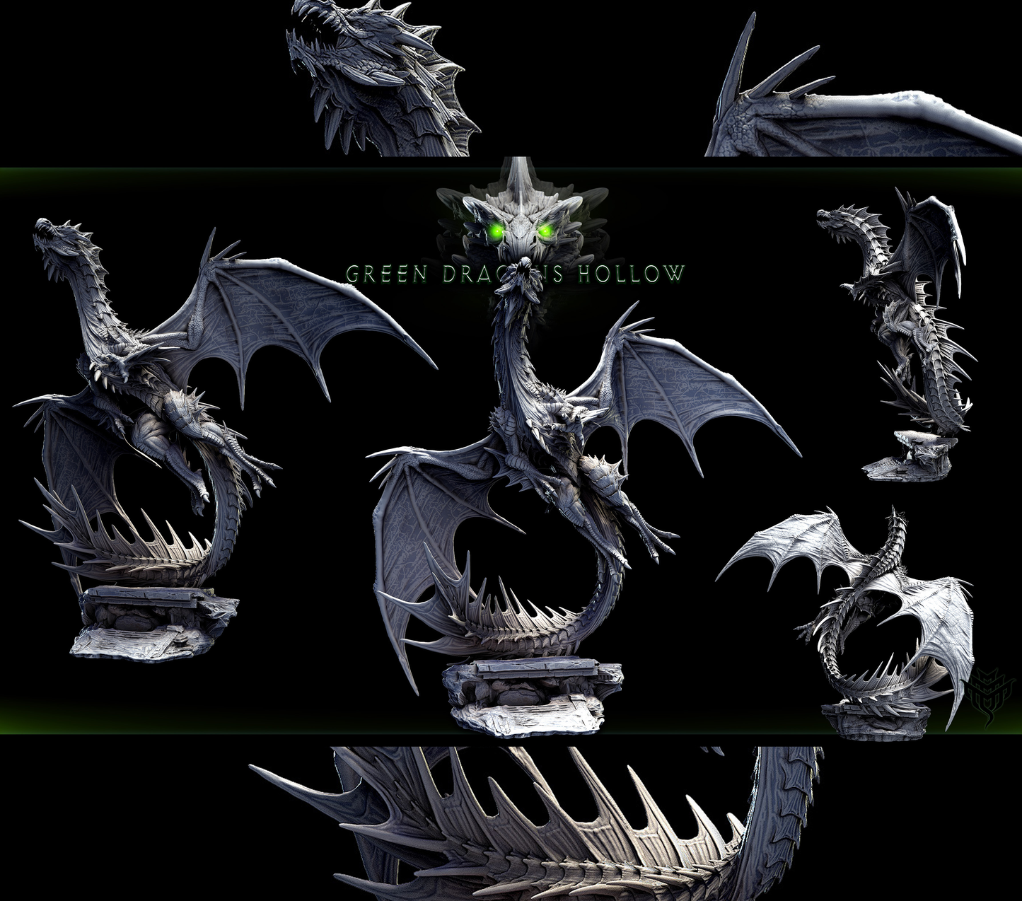 Adult Green Dragon | 2 Poses