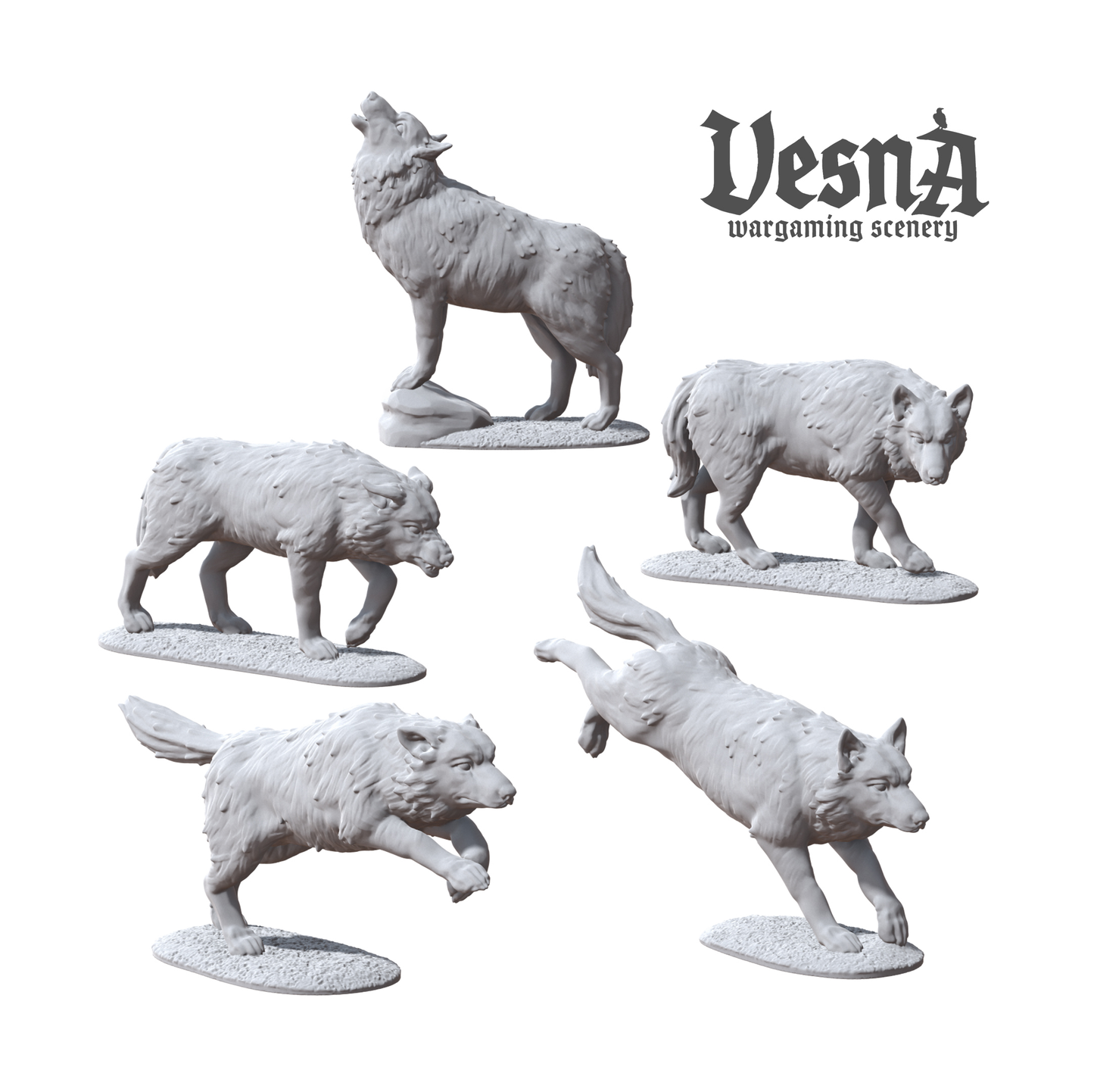 Lobos para juegos de rol de rol | Escenografía de Wargaming