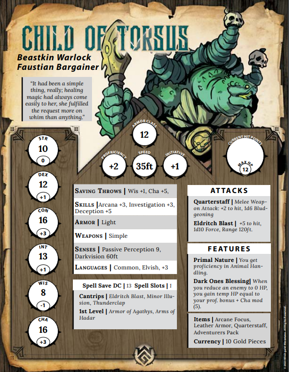 Child of Torsus - Tabletop, Figurine, and Bust Sizes Available