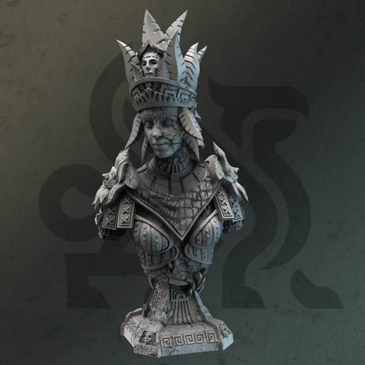 Earth Genasi Geomancer Bust - Ruby Silt