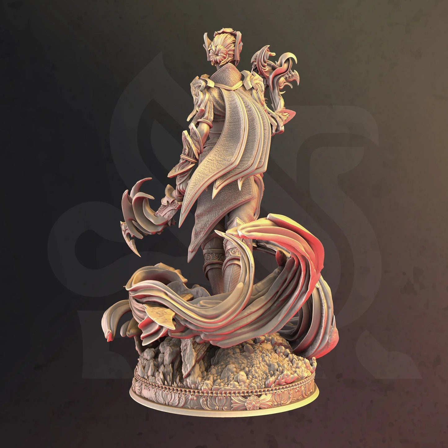 Rylena Elven Spellsword Resin Miniature | 32mm & 75mm Scale | DM Stash