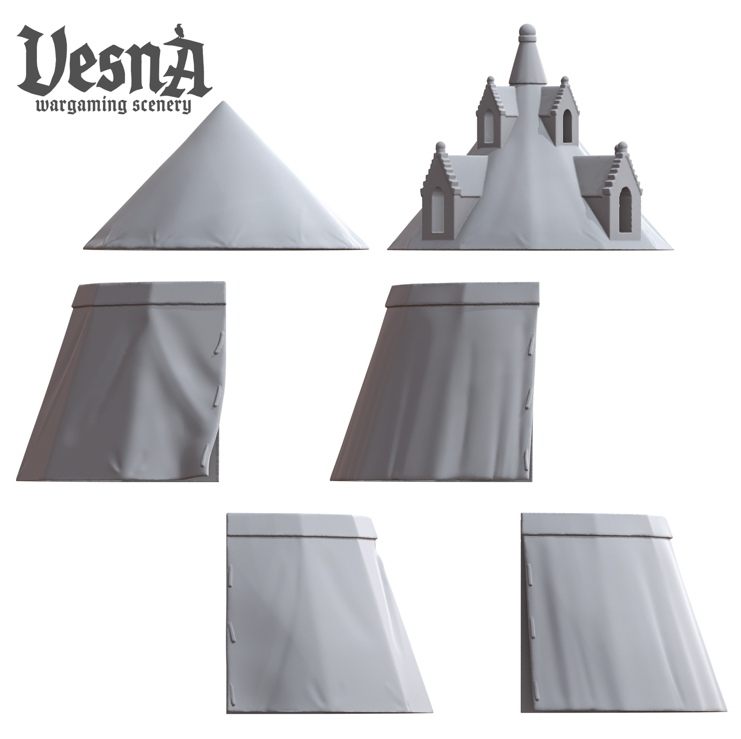 Medieval Large Round Tents – Wargaming Scenery