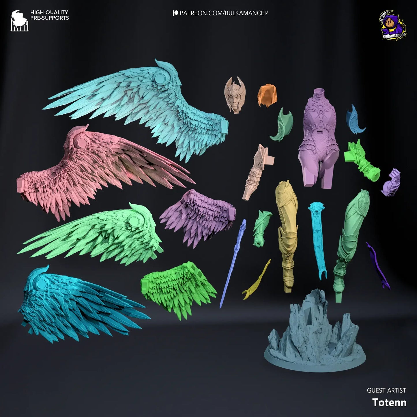 Resplendent Paladin exploded parts view for assembly