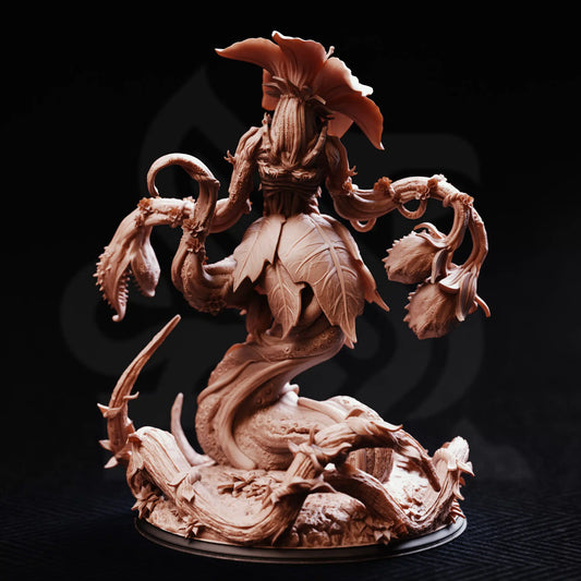 The Thornmother corrupted forest sentinel with thorny vines and predatory plant-like maws.