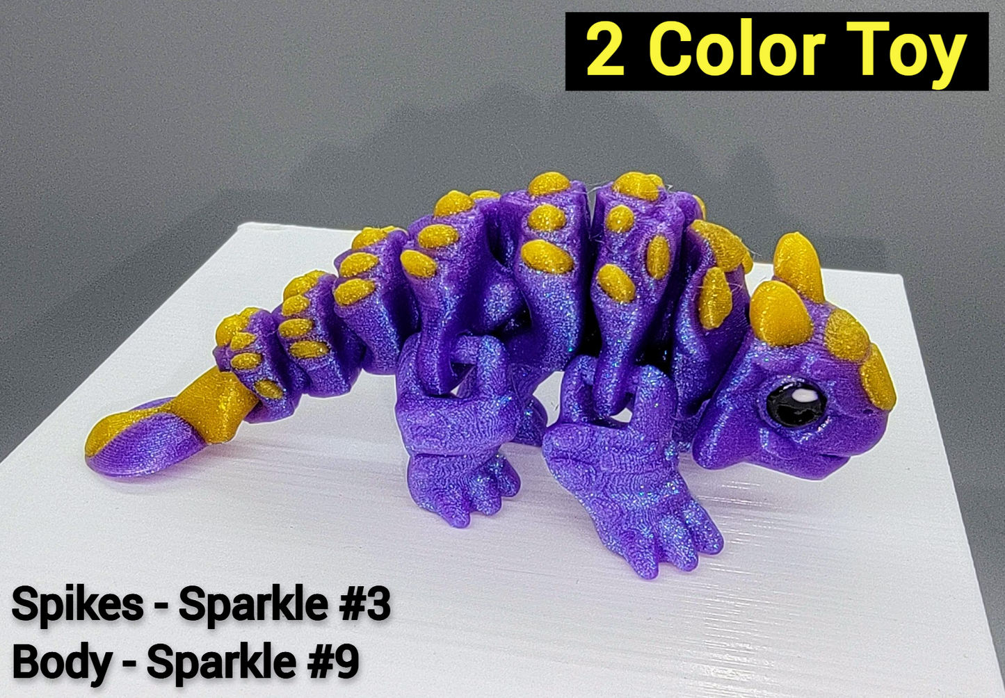 Custom 3D Printed Ankylosaur Dinosaur Toy or Keychain – Articulated Fidget Sensory Gift