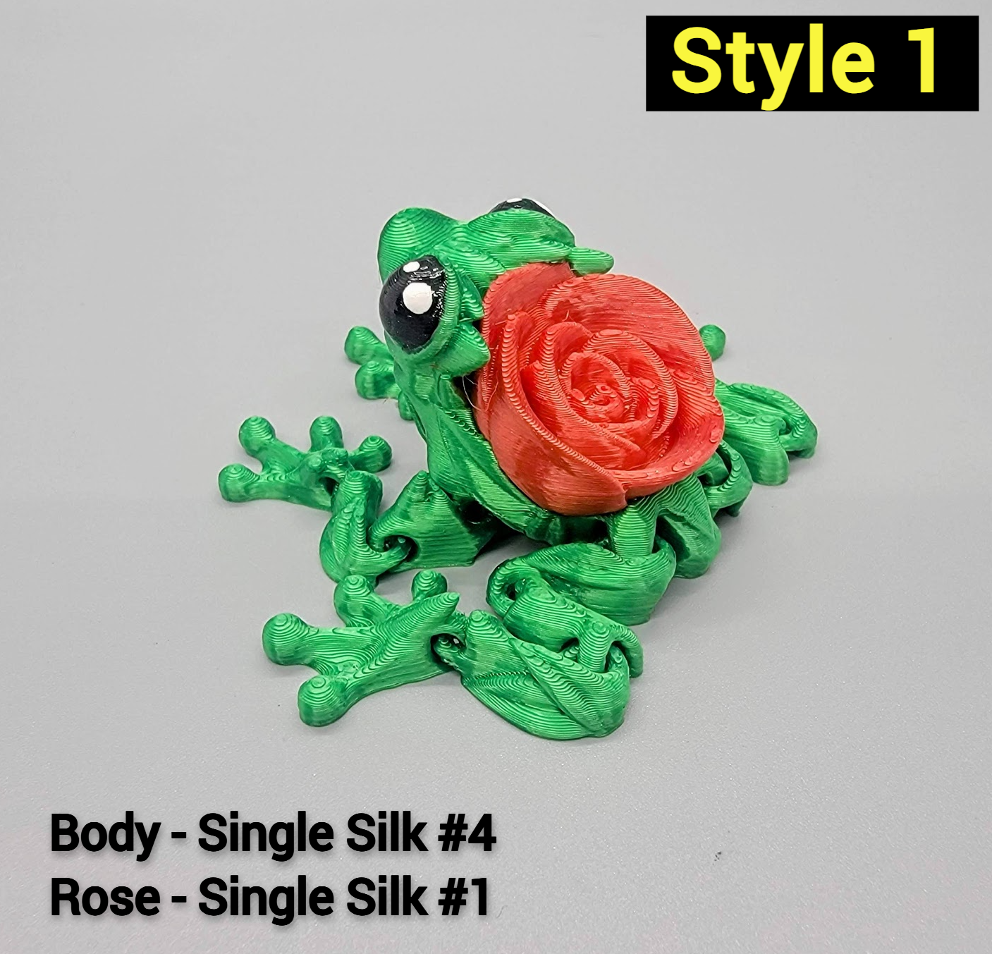 Articulated Rose Turtle & Rose Frog | Toy or Keychain