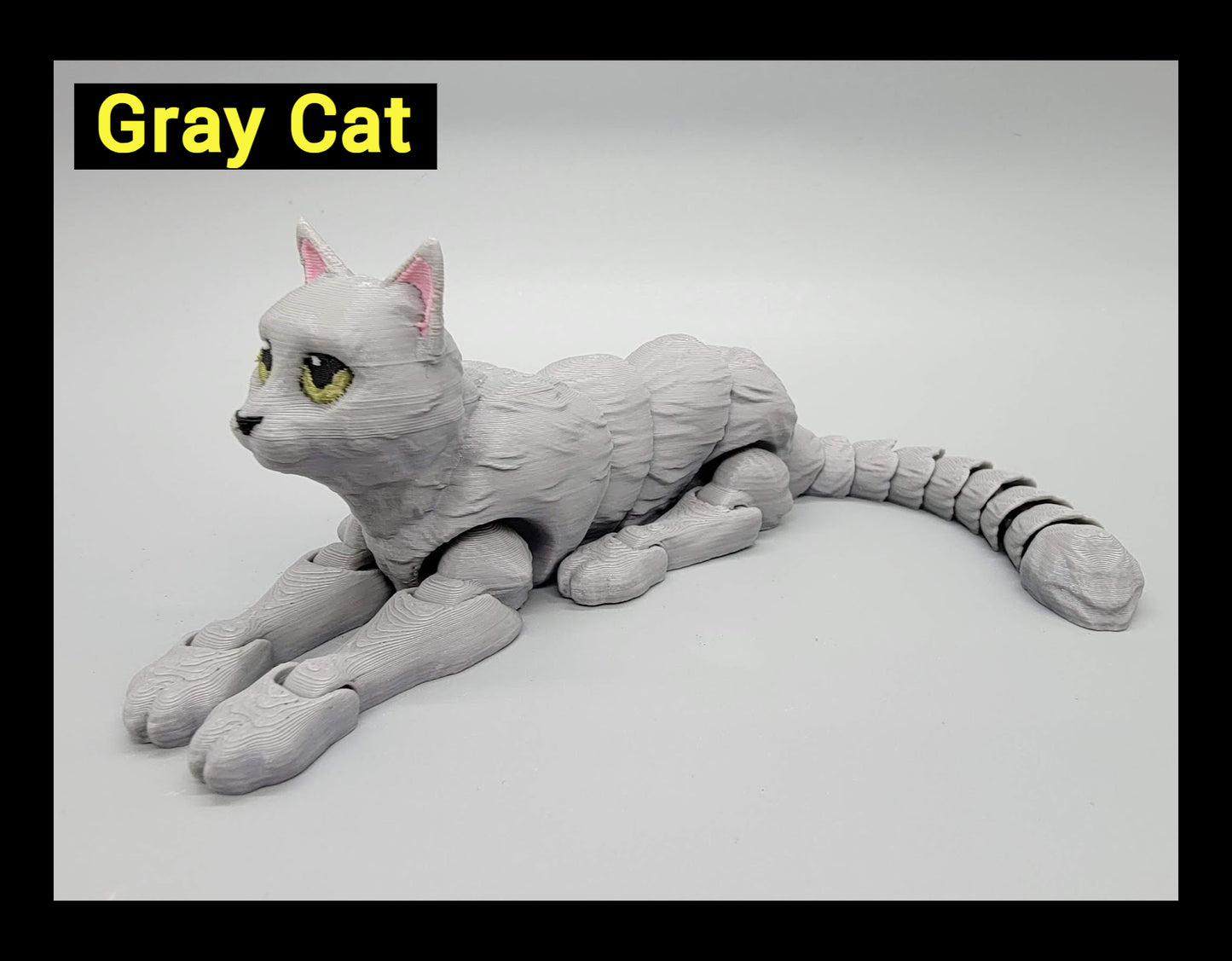3D Printed Flexi Cat Toy | Sensory Play | Available in 2 Sizes | Custom Colors