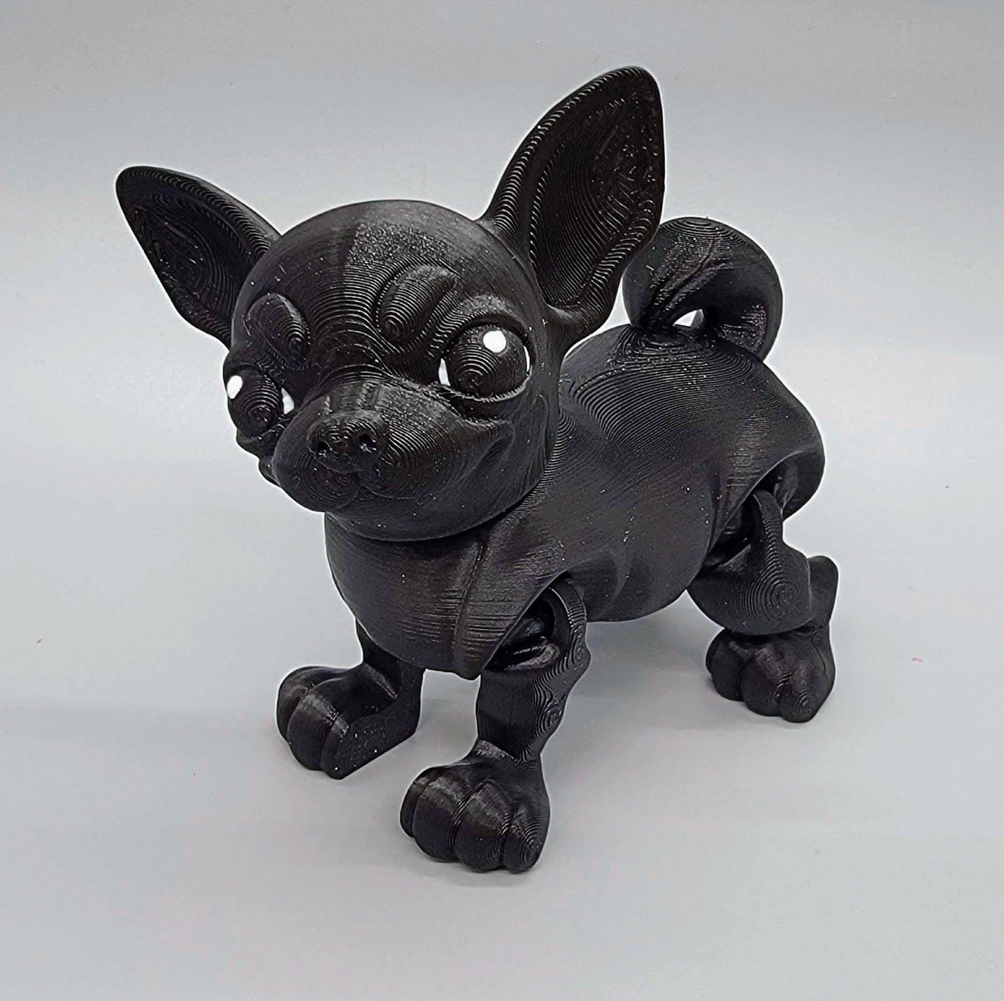 3D Printed Articulated Chihuahua Toy – Custom Faces & Colors in 2 Sizes
