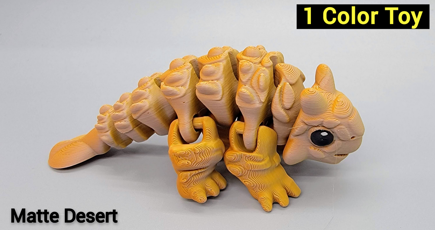 Custom 3D Printed Ankylosaur Dinosaur Toy or Keychain – Articulated Fidget Sensory Gift