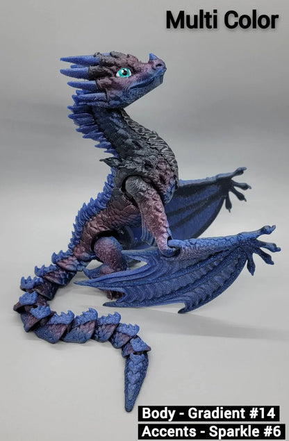 Articulated Fyros Wyvern Dragon & Baby – 3D Printed Fidget Toy