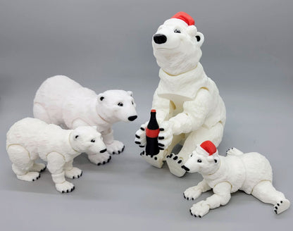 Juguete de oso polar | Oso pardo | Articulado | Divertido y articulado | Oso Grolar | Antiestrés para todas las edades | Sensorial | Flexible