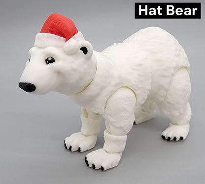 Juguete de oso polar | Oso pardo | Articulado | Divertido y articulado | Oso Grolar | Antiestrés para todas las edades | Sensorial | Flexible