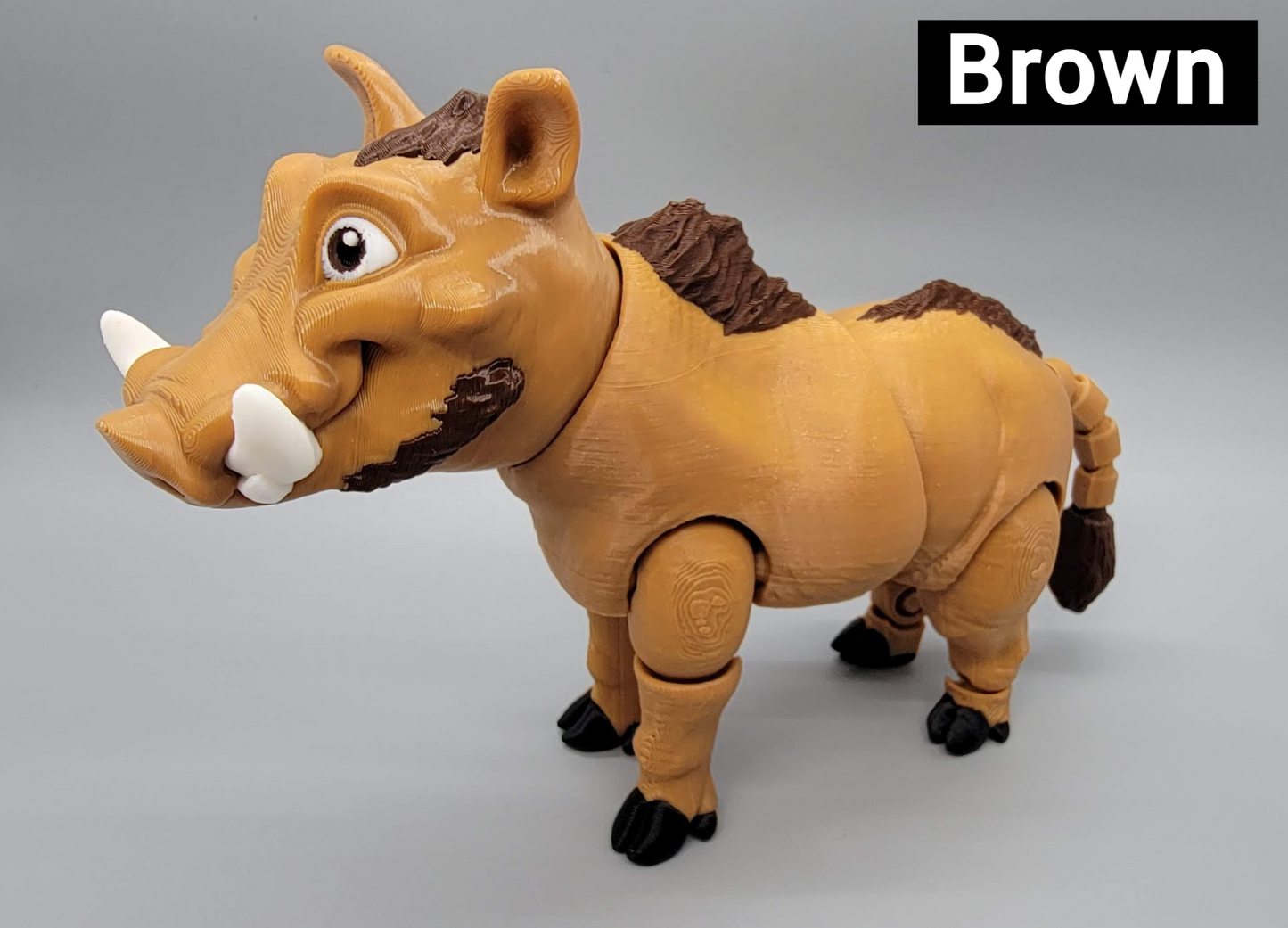 3D Printed Articulated Warthog Toy – Posable Figure for Kids and Collectors