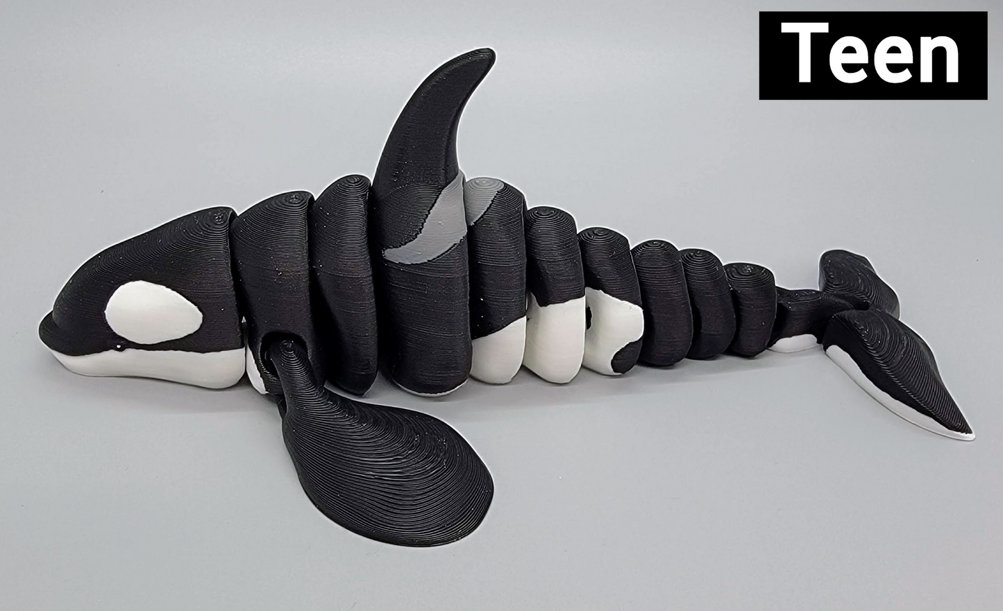 Flexi Orca Toy or Keychain | Sensory | Fidget | Killer Whale | 3 Sizes