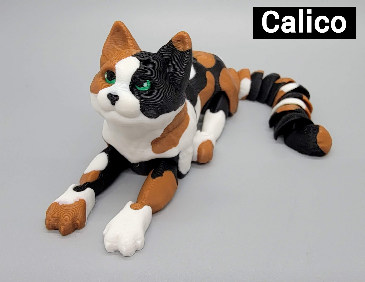 3D Printed Flexi Cat Toy | Sensory Play | Available in 2 Sizes | Custom Colors