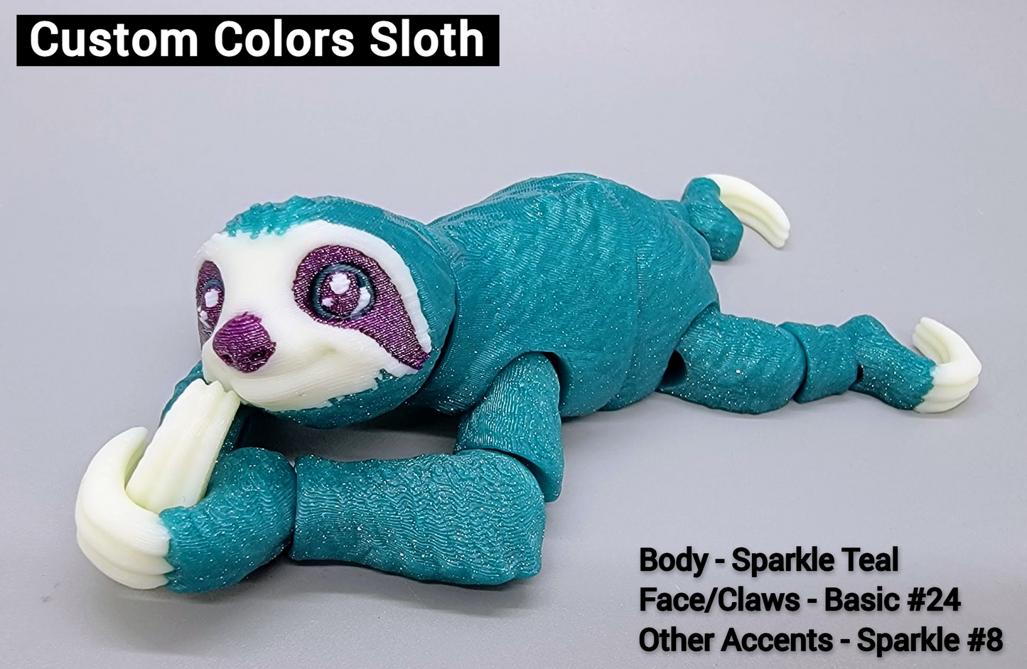 Articulated Sloth & Tree | Posable | Custom Colors Available