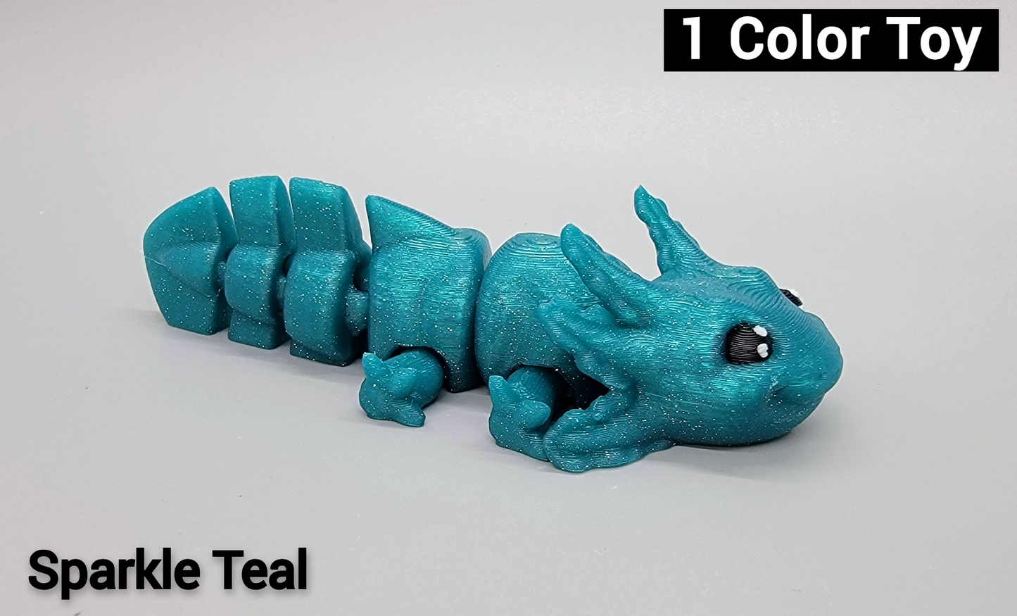 Mini Axolotl Toy or Keychain – 3D Printed, Flexible & Fun