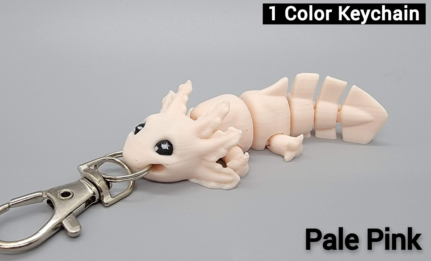 Mini Axolotl Toy or Keychain – 3D Printed, Flexible & Fun