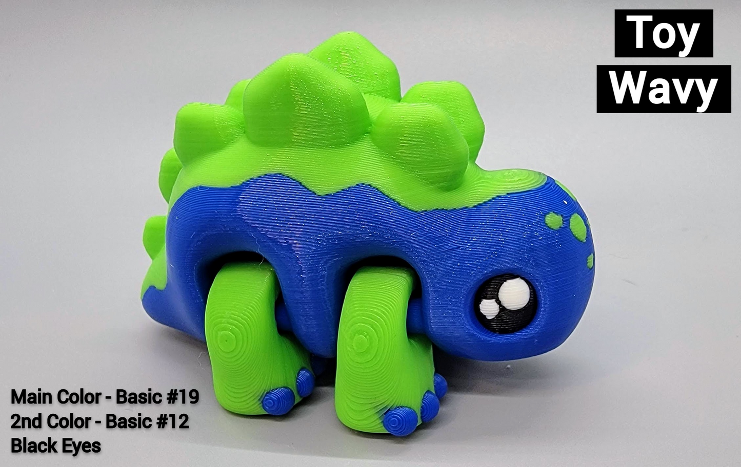 Juguete de dinosaurio triceratops bebé personalizado | Flexible | Fidget | Impreso en 3D | Articulado