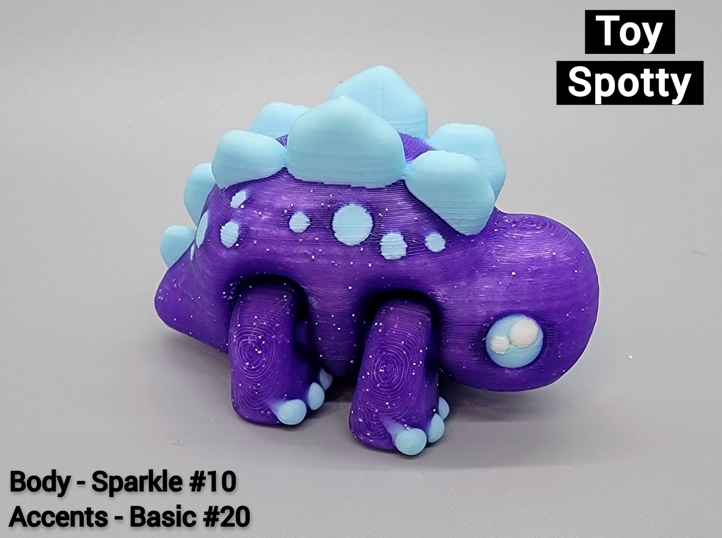 Juguete de dinosaurio triceratops bebé personalizado | Flexible | Fidget | Impreso en 3D | Articulado