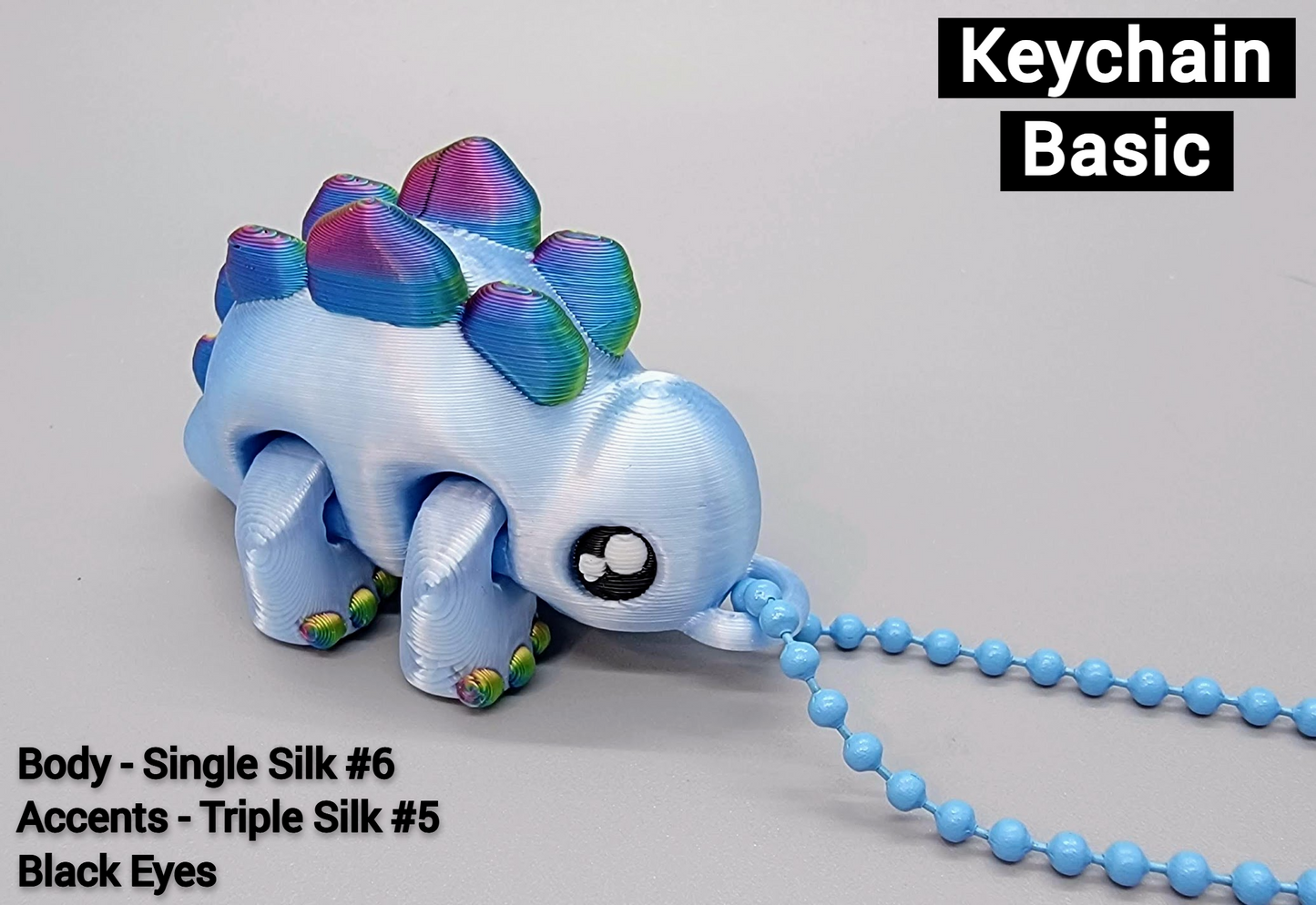 Juguete de dinosaurio triceratops bebé personalizado | Flexible | Fidget | Impreso en 3D | Articulado