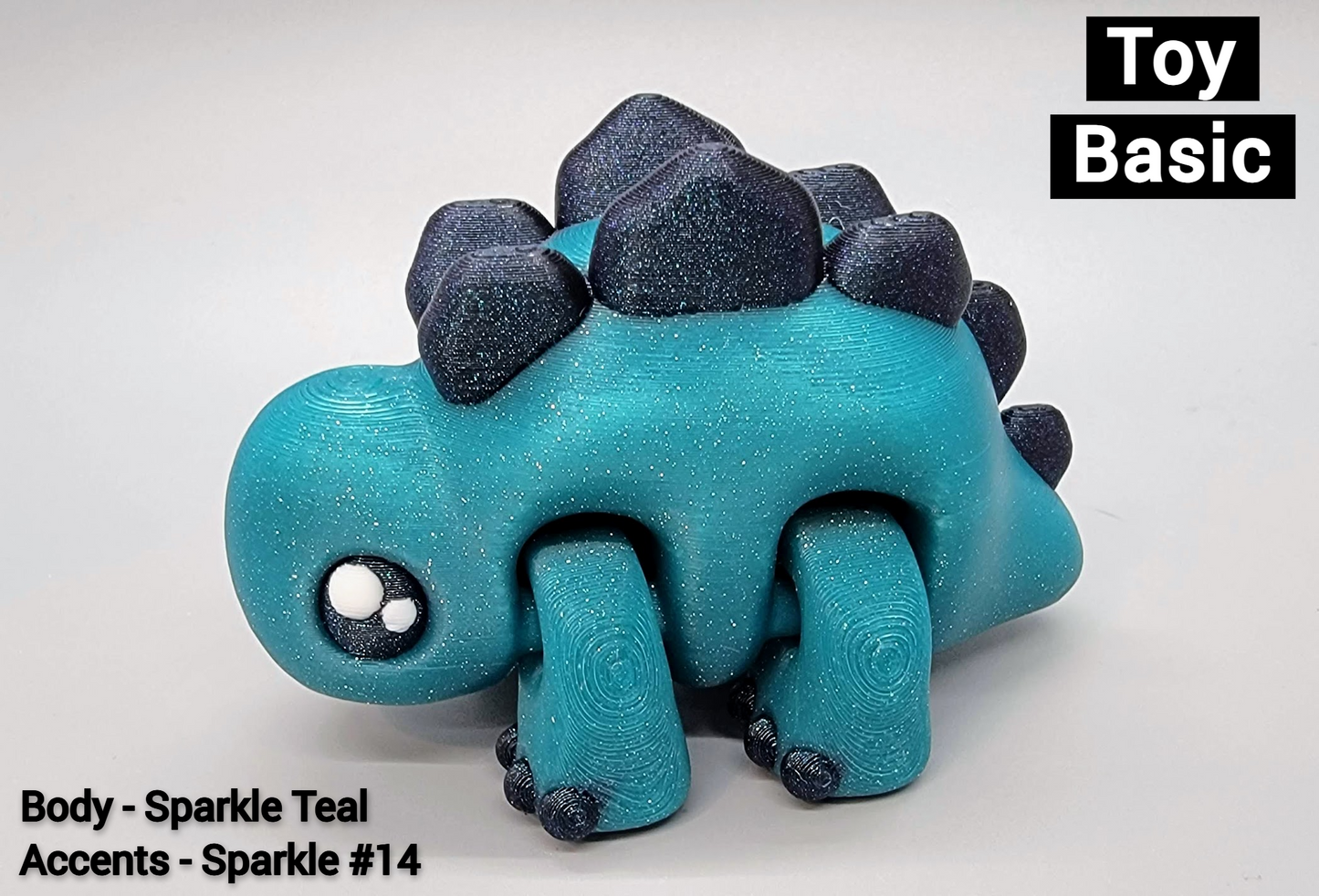 Juguete de dinosaurio triceratops bebé personalizado | Flexible | Fidget | Impreso en 3D | Articulado