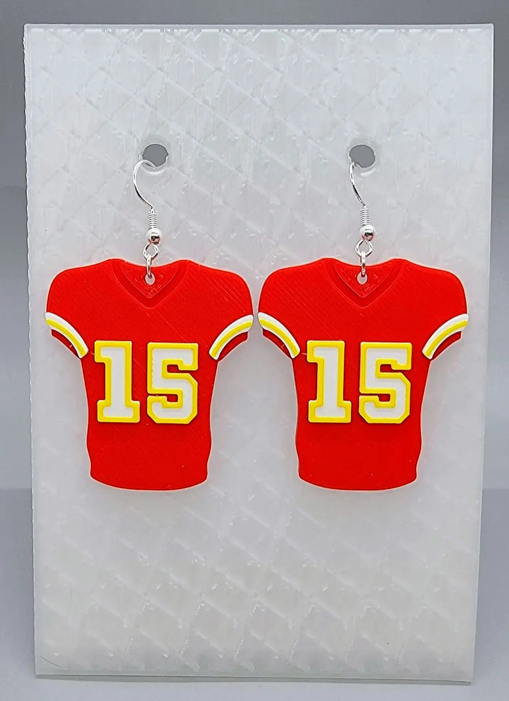 KC Chiefs Themed Custom Numbers Jersey Earrings