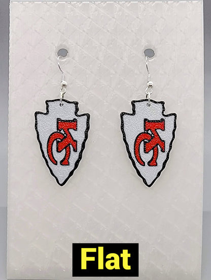 KC Chiefs Arrow Earrings