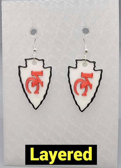 KC Chiefs Arrow Earrings