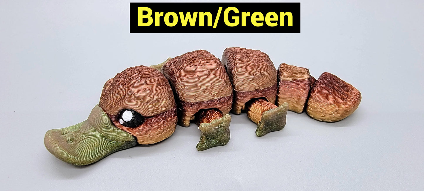 Juguete articulado o llavero de ornitorrinco bebé, listo para enviar | Impresión 3D | Sensorial | Fidget