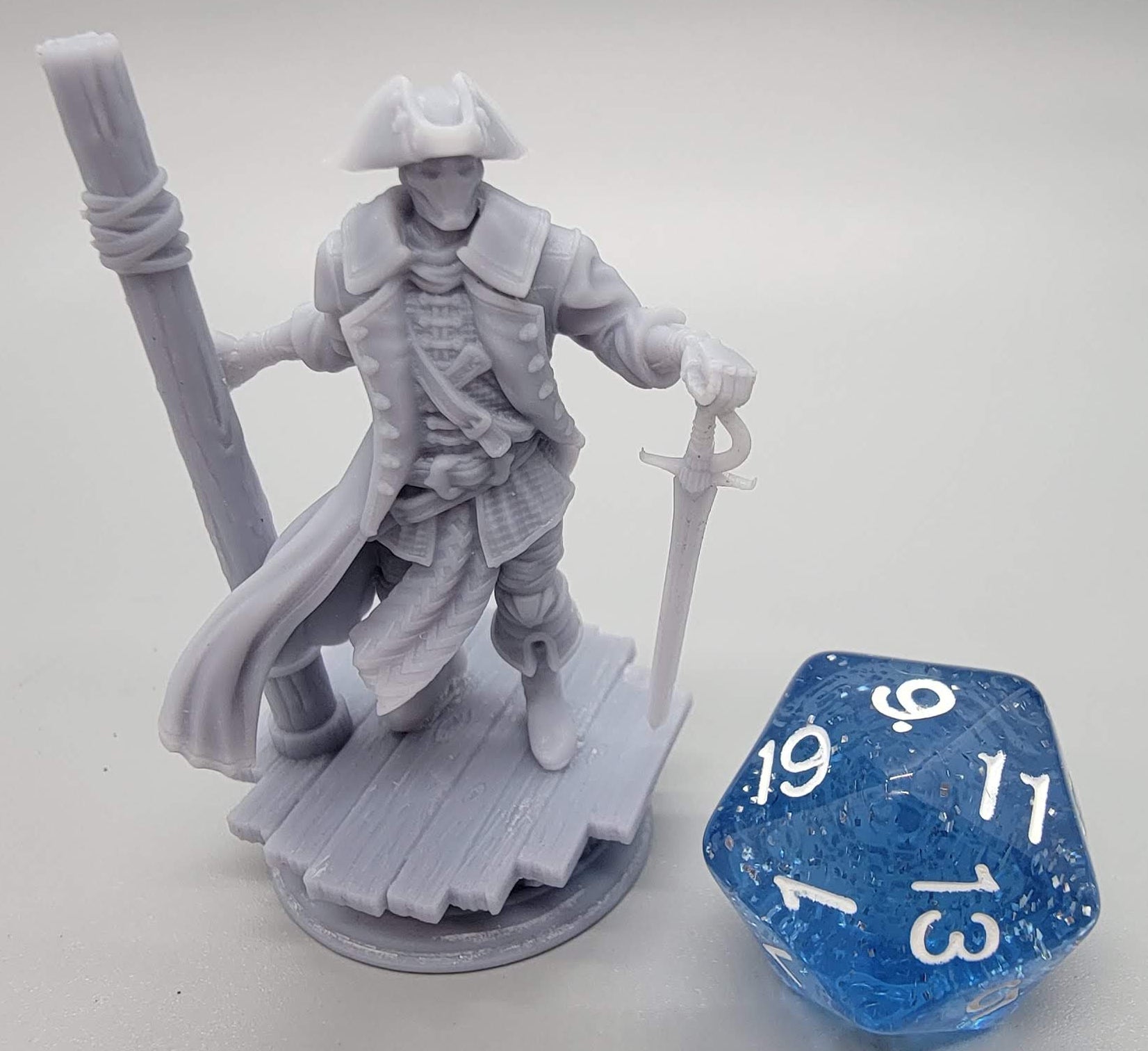 32mm Assembled variant of Harvold Blue Eyes Stalson - Soulforged Swashbuckler by D&K Custom Prints