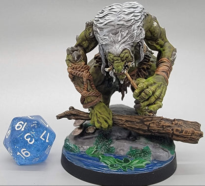 Hag Cursed Troll commissioned paint by D&K Custom Prints (warts as spiders sacs)