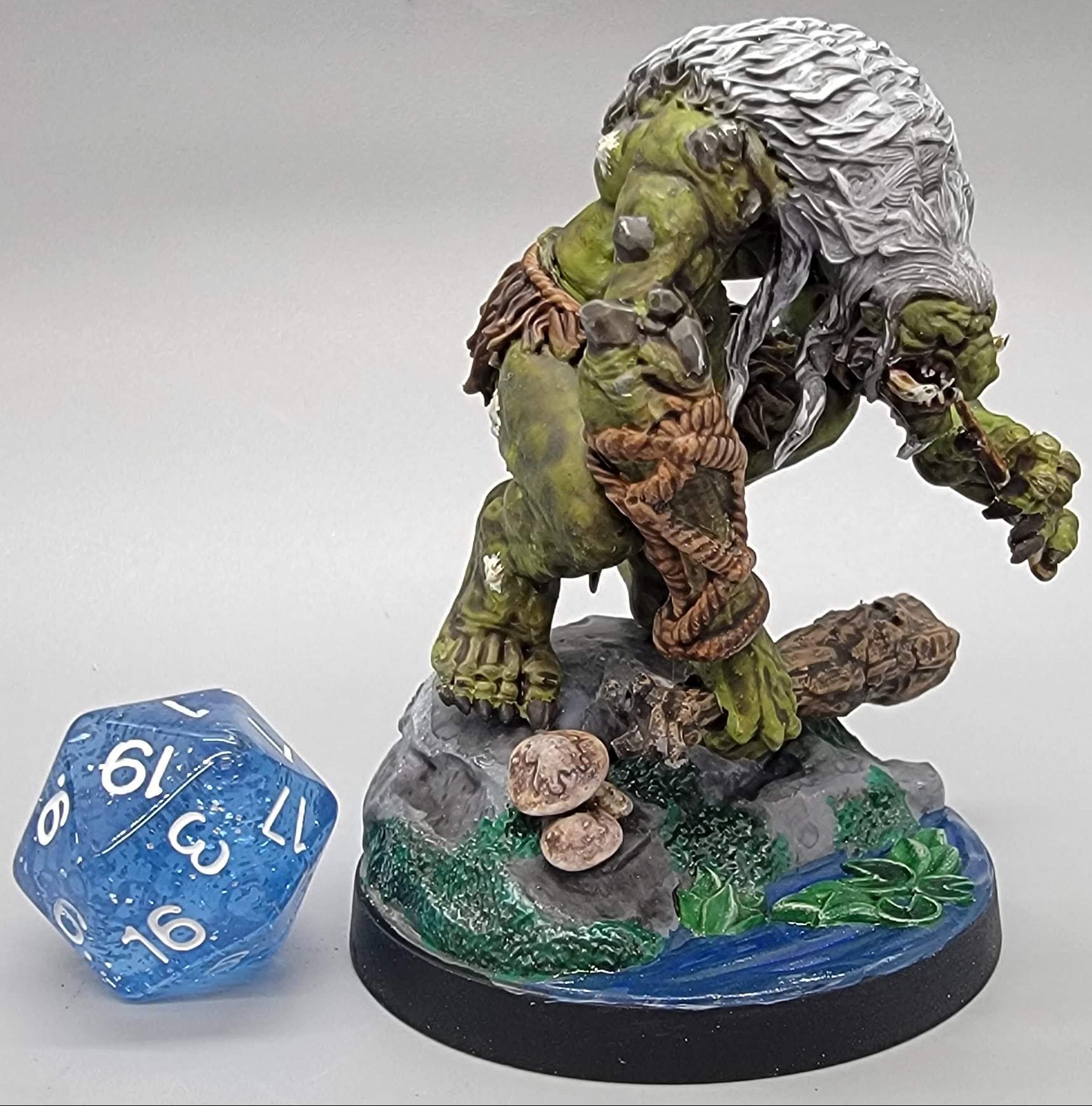 Hag Cursed Troll commissioned paint by D&K Custom Prints (warts as spiders sacs)
