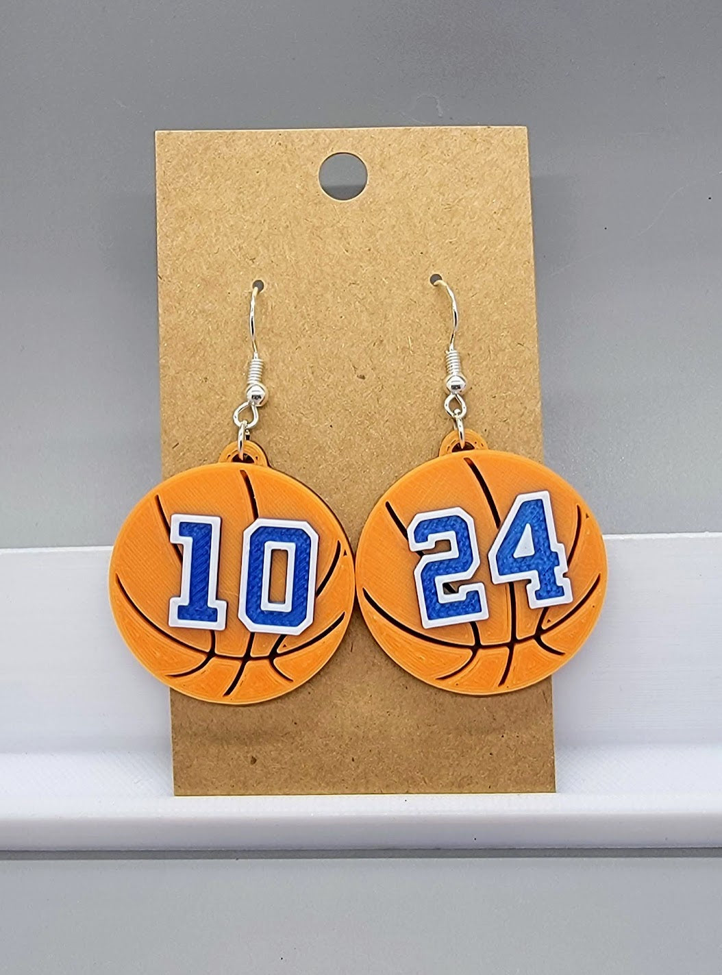 Custom Basketball Number Earrings