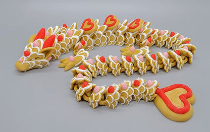 Heart Cookie Dragons – Articulated Dragon Toy Flexible Fidget PLA