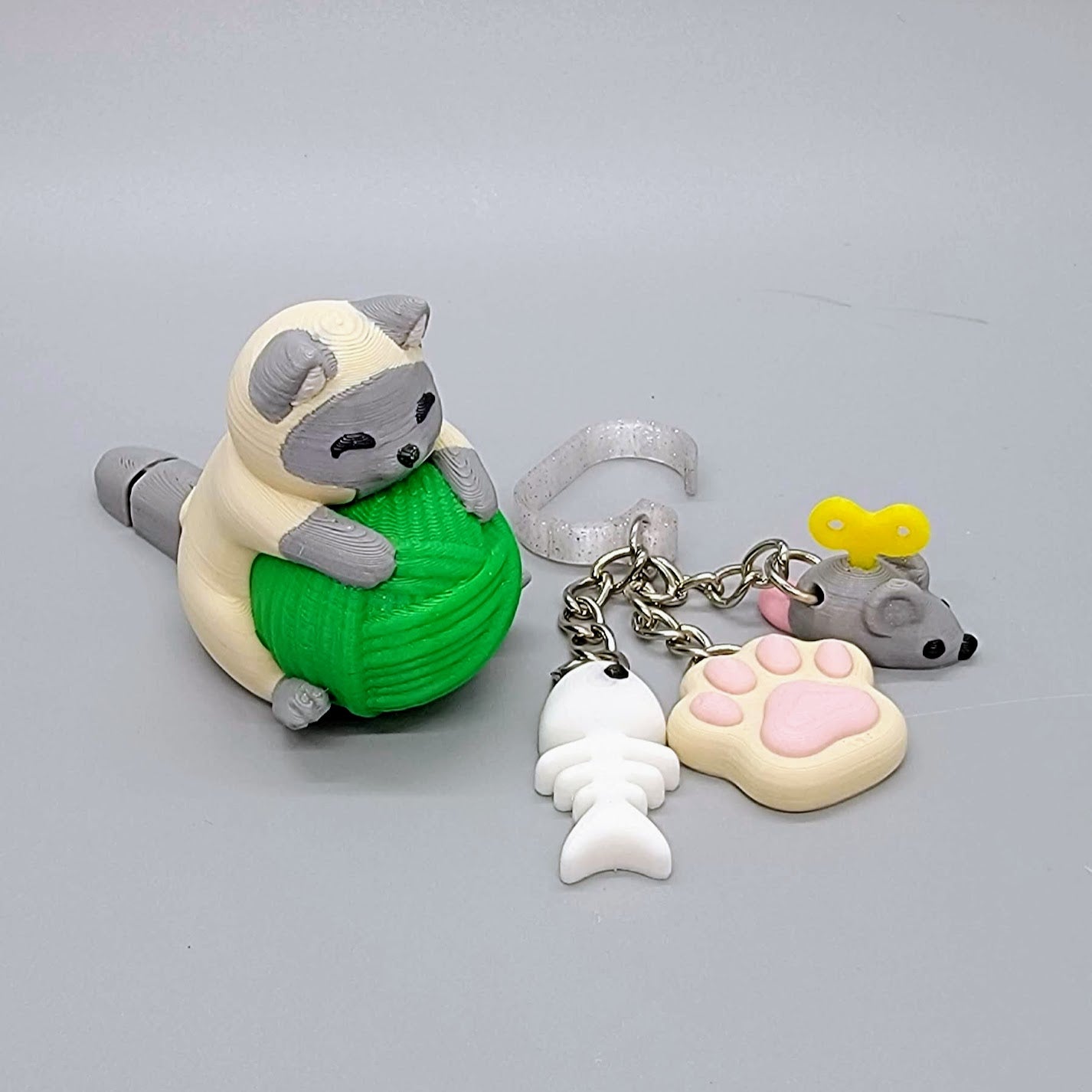 Kitty Fidget Straw Topper with Charm
