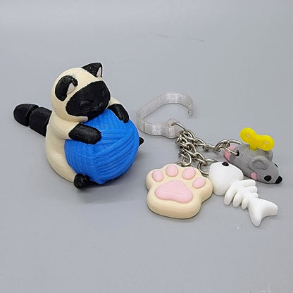Kitty Fidget Straw Topper with Charm