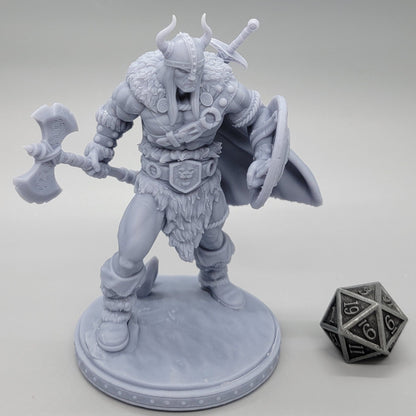 Kreyvos Barbarian Resin Miniature | 32mm & 75mm Scale | PRIMAL Collectibles