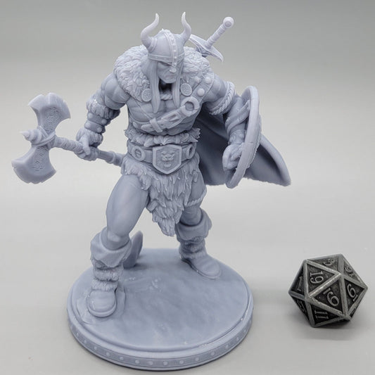 Kreyvos Barbarian Resin Miniature | 32mm & 75mm Scale | PRIMAL Collectibles