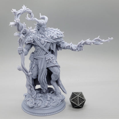 Old Barkhorn Satyr Druid | 32mm & 75mm Resin Miniature | DM Stash