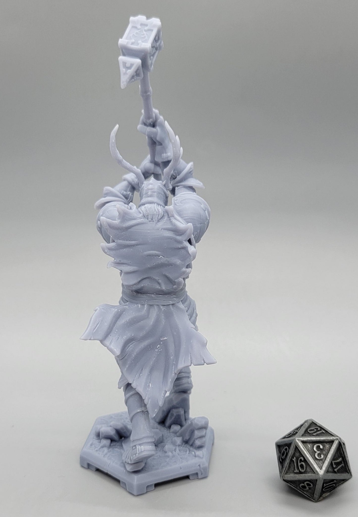 Royal Crusher Stag Knight Resin Miniature | 32mm & 75mm Scales | Dragun Studios