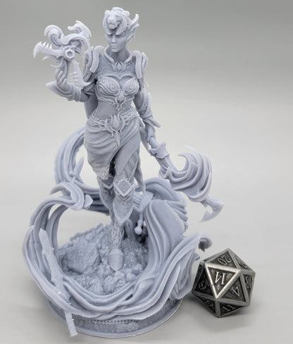 Rylena Elven Spellsword Resin Miniature | 32mm & 75mm Scale | DM Stash
