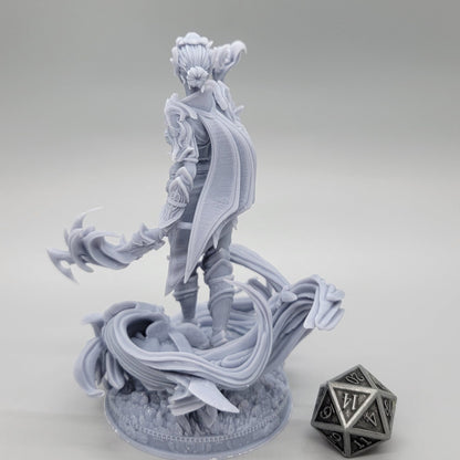 Rylena Elven Spellsword Resin Miniature | 32mm & 75mm Scale | DM Stash
