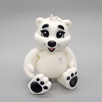 Articulated Baby Bear Fidget Toy – Keychain or Magnet
