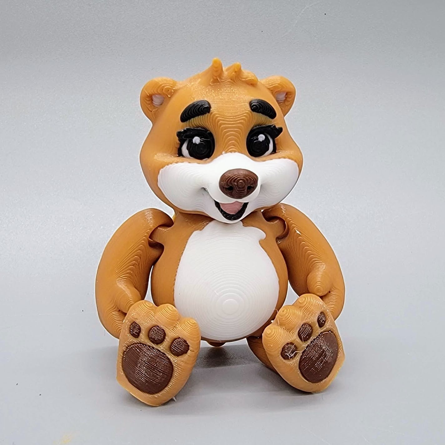 Articulated Baby Bear Fidget Toy – Keychain or Magnet