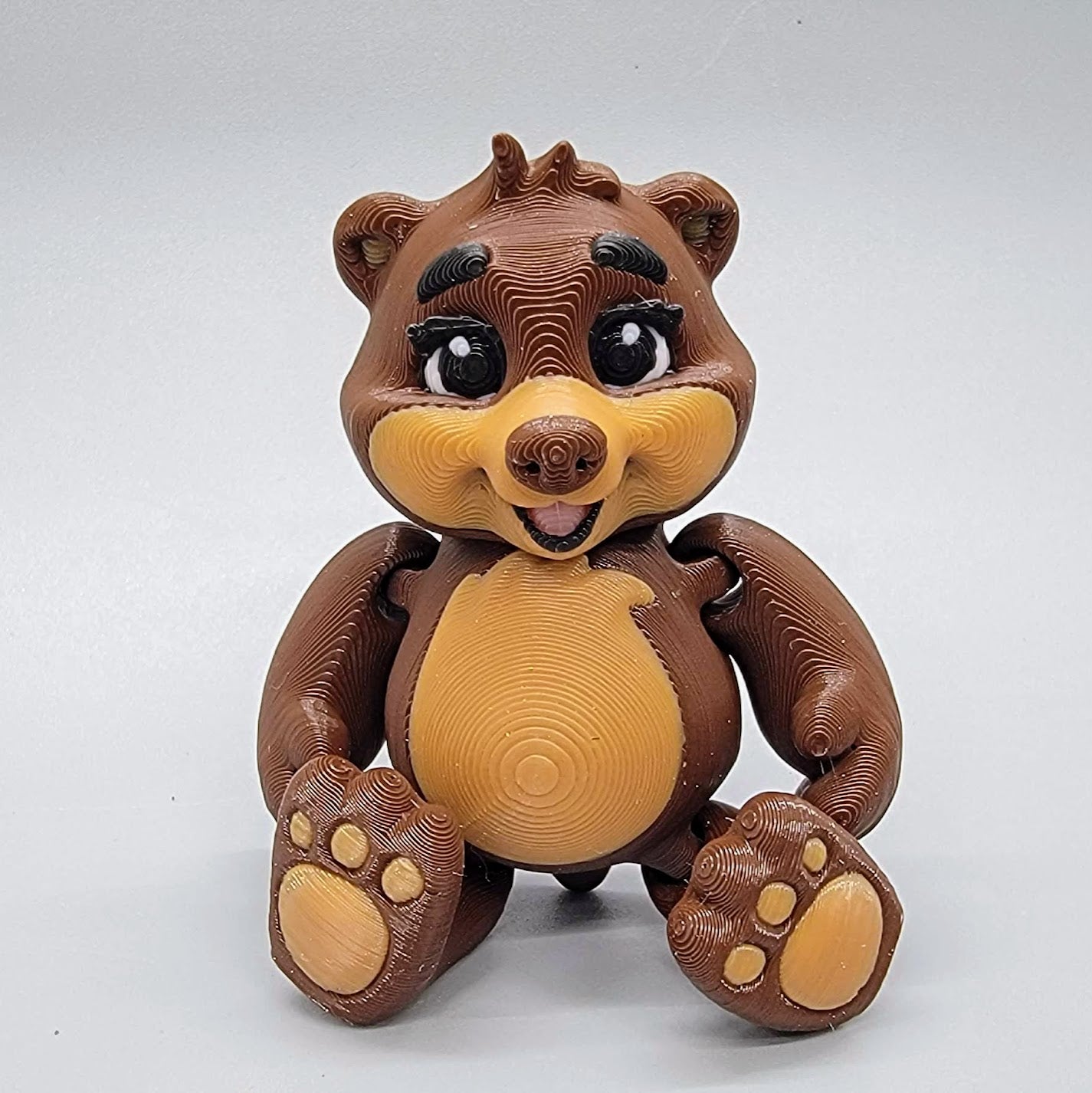 Articulated Baby Bear Fidget Toy – Keychain or Magnet