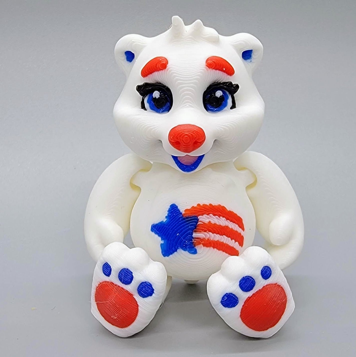 Articulated Baby Bear Fidget Toy – Keychain or Magnet