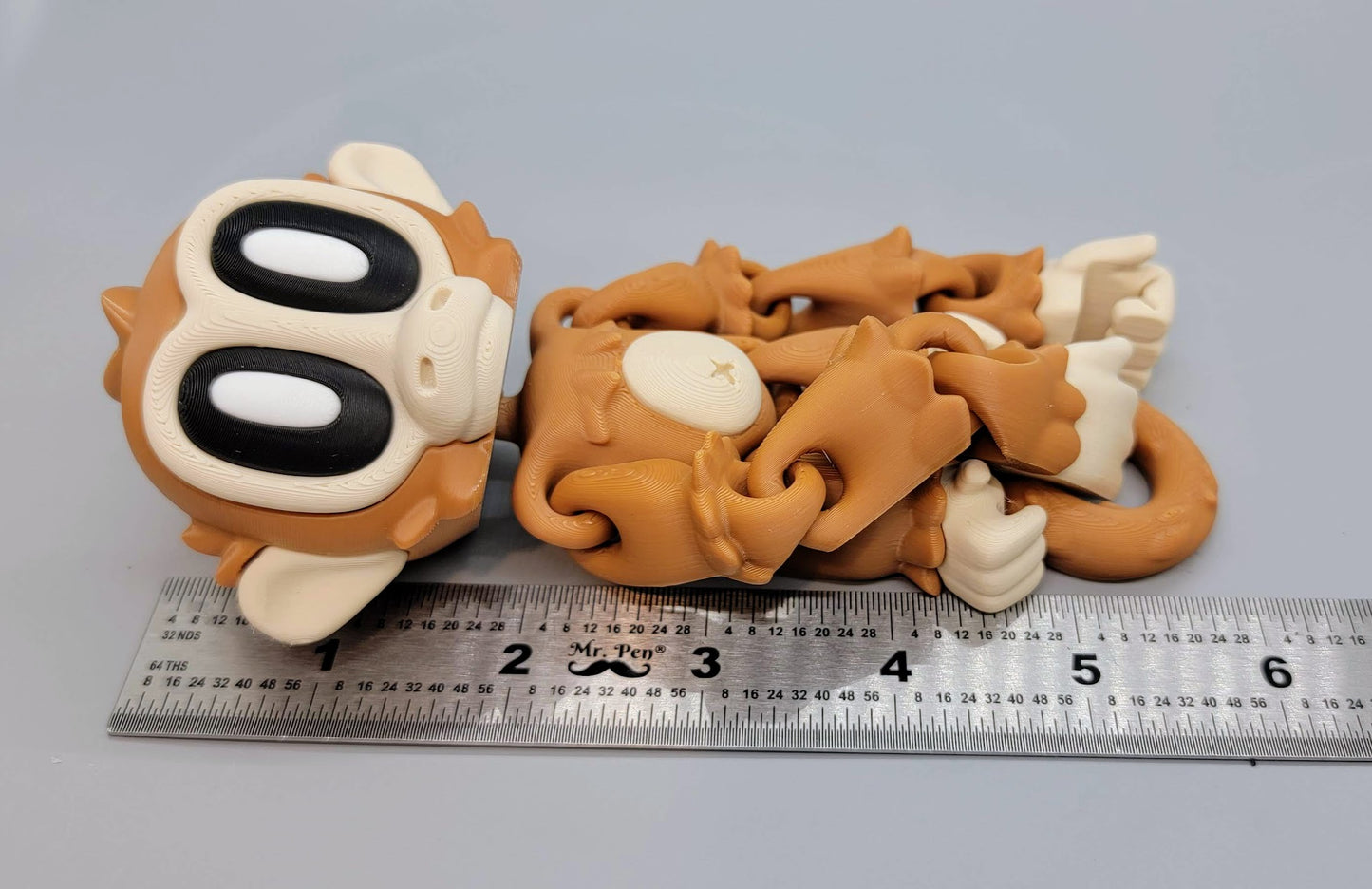 Articulated Blob Monkey Toy with Banana and Magnetic Leaves